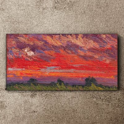 Foto auf leinwand Sonnenuntergang in Flammen