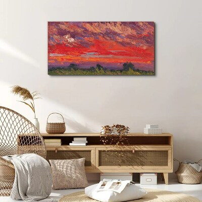 Foto auf leinwand Sonnenuntergang in Flammen