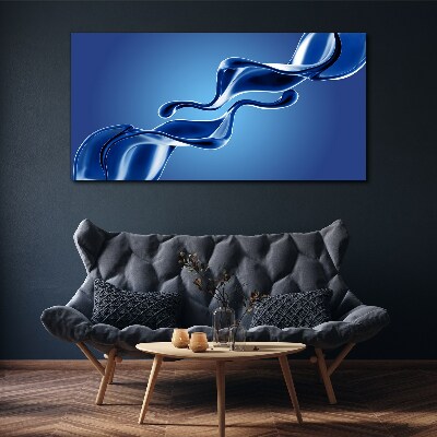 Foto auf leinwand Wellen aus blauem Glas