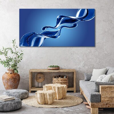 Foto auf leinwand Wellen aus blauem Glas