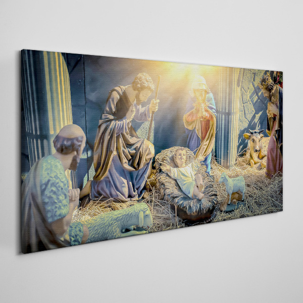 Bild auf leinwand Szene der Geburt Jesu