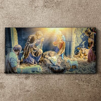 Bild auf leinwand Szene der Geburt Jesu