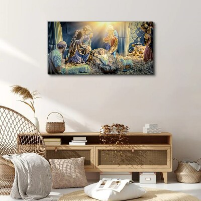 Bild auf leinwand Szene der Geburt Jesu