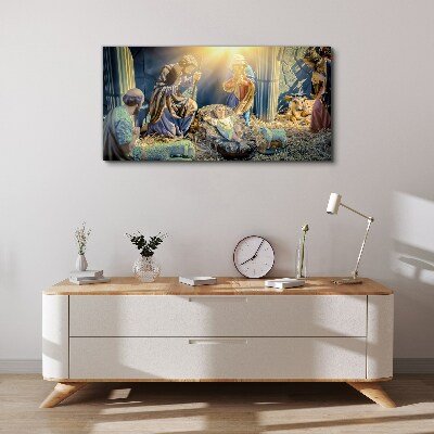 Bild auf leinwand Szene der Geburt Jesu