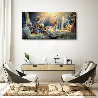 Bild auf leinwand Szene der Geburt Jesu