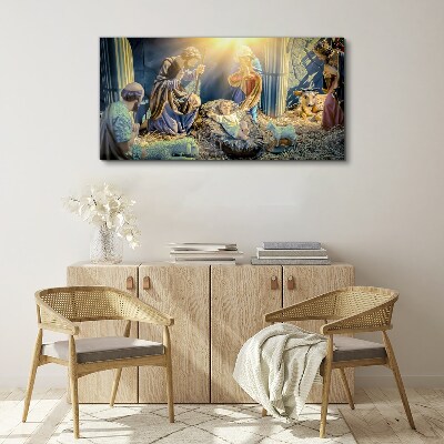 Bild auf leinwand Szene der Geburt Jesu