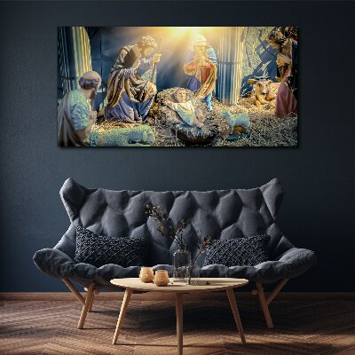 Bild auf leinwand Szene der Geburt Jesu
