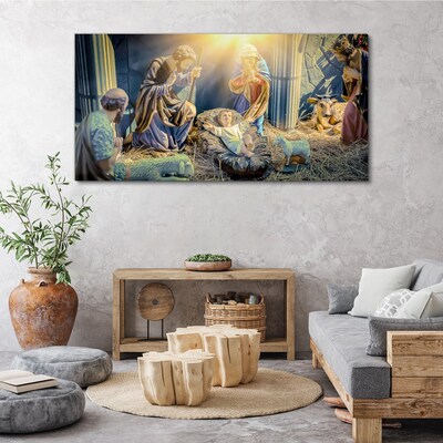 Bild auf leinwand Szene der Geburt Jesu