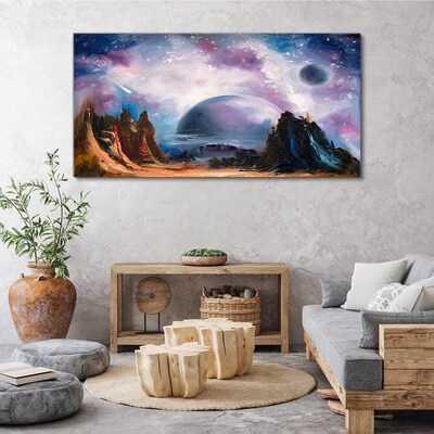 Foto auf leinwand Abstraktion Galaxie Planet