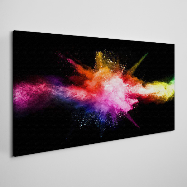 Foto auf leinwand Eine Explosion von Farben im Dunkeln