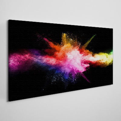 Foto auf leinwand Eine Explosion von Farben im Dunkeln