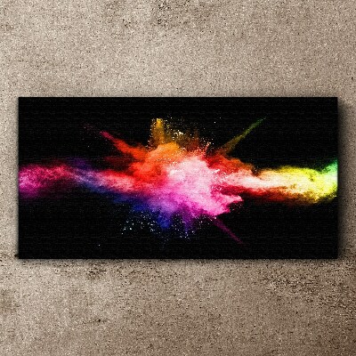 Foto auf leinwand Eine Explosion von Farben im Dunkeln