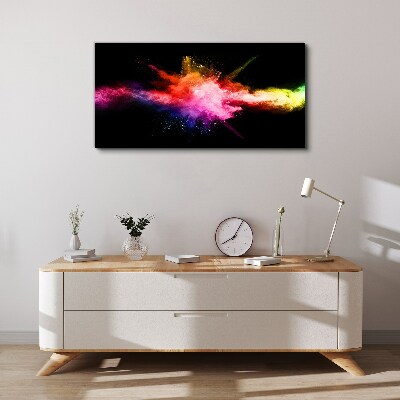 Foto auf leinwand Eine Explosion von Farben im Dunkeln