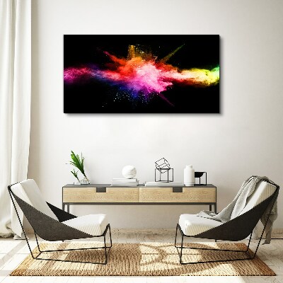 Foto auf leinwand Eine Explosion von Farben im Dunkeln