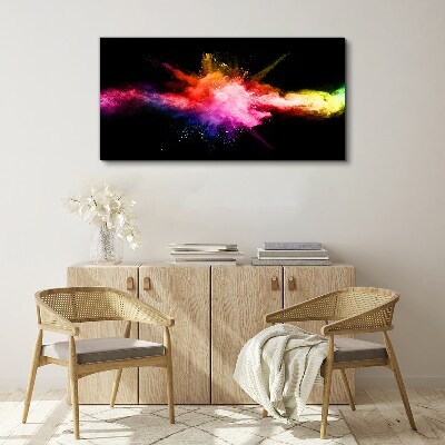 Foto auf leinwand Eine Explosion von Farben im Dunkeln