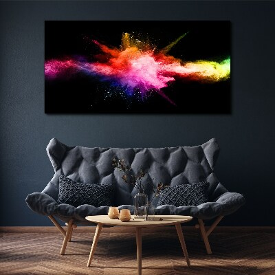Foto auf leinwand Eine Explosion von Farben im Dunkeln