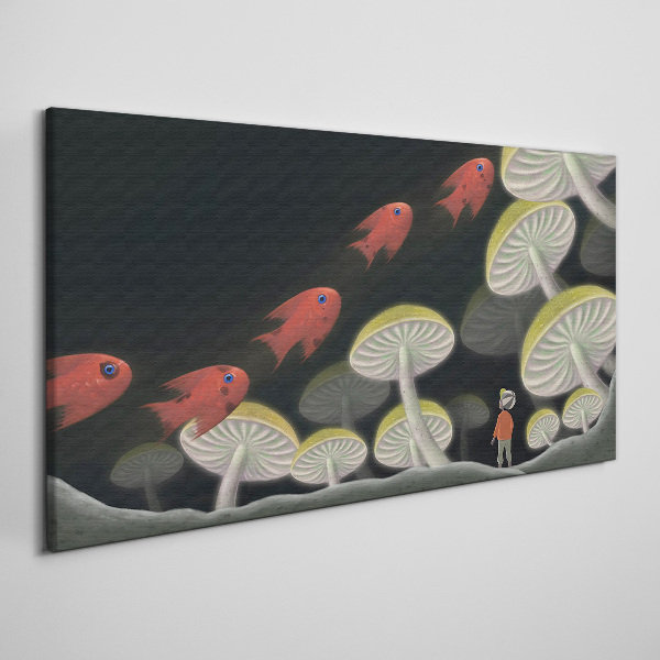 Foto auf leinwand Die fantastische Welt der Fische und Pilze
