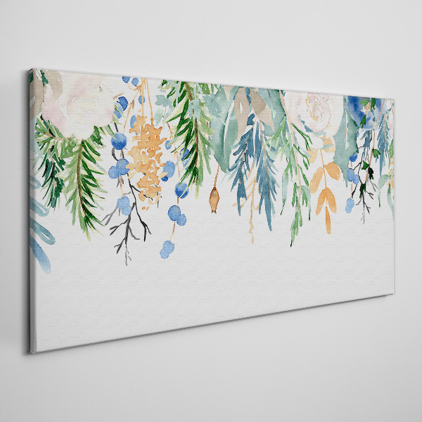 Foto auf leinwand Blumenlandschaft in Aquarell