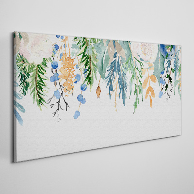 Foto auf leinwand Blumenlandschaft in Aquarell
