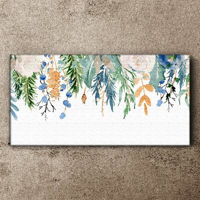 Foto auf leinwand Blumenlandschaft in Aquarell
