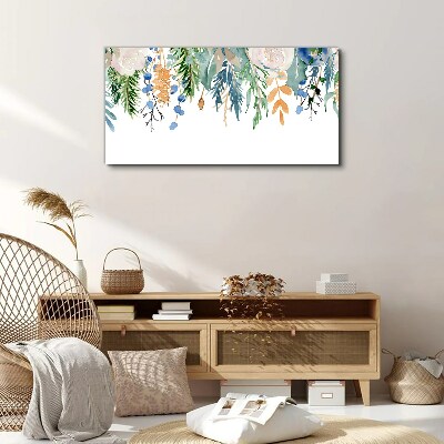 Foto auf leinwand Blumenlandschaft in Aquarell
