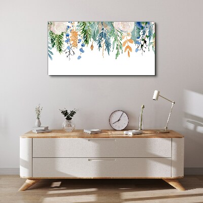 Foto auf leinwand Blumenlandschaft in Aquarell