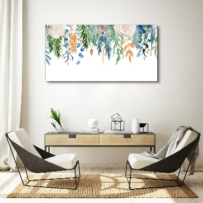 Foto auf leinwand Blumenlandschaft in Aquarell