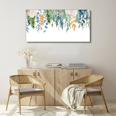 Foto auf leinwand Blumenlandschaft in Aquarell