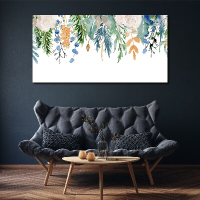 Foto auf leinwand Blumenlandschaft in Aquarell