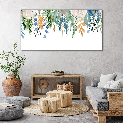 Foto auf leinwand Blumenlandschaft in Aquarell
