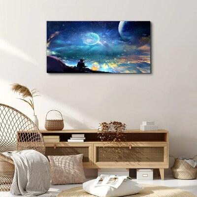 Foto auf leinwand Kosmische Nacht unter den Sternen