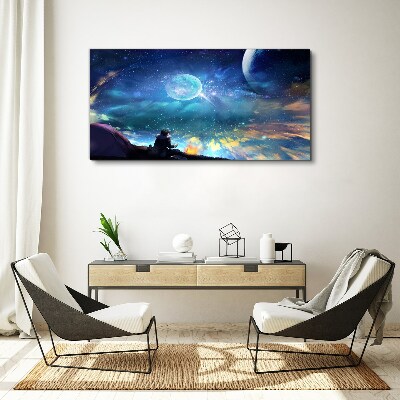 Foto auf leinwand Kosmische Nacht unter den Sternen