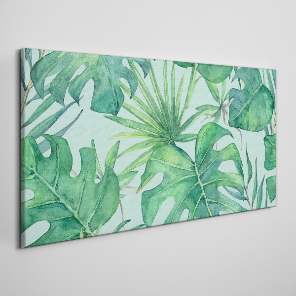 Bild auf leinwand Tropisches Grün in Aquarell