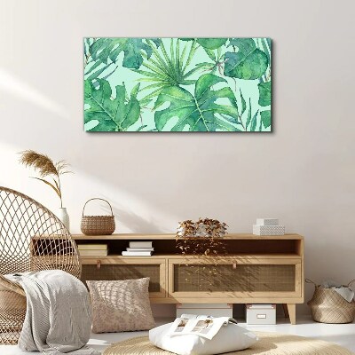 Bild auf leinwand Tropisches Grün in Aquarell