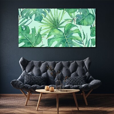 Bild auf leinwand Tropisches Grün in Aquarell