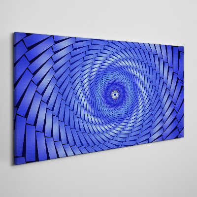 Foto auf leinwand Blauer geometrischer Wirbel