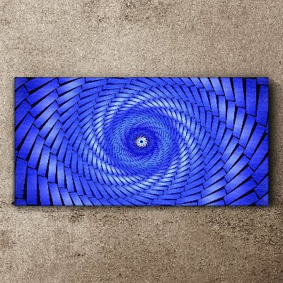 Foto auf leinwand Blauer geometrischer Wirbel