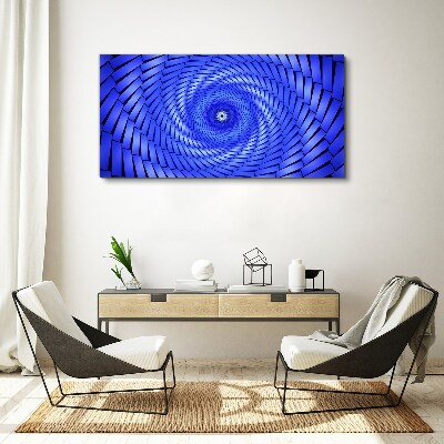 Foto auf leinwand Blauer geometrischer Wirbel