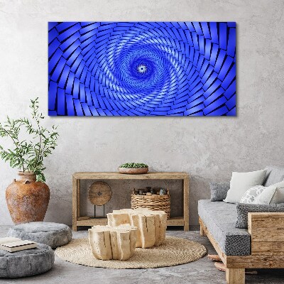 Foto auf leinwand Blauer geometrischer Wirbel