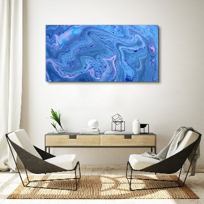 Foto auf leinwand Meereswellen aus blauem Marmor