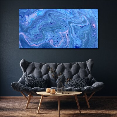 Foto auf leinwand Meereswellen aus blauem Marmor
