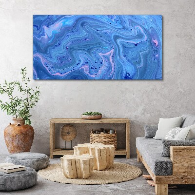 Foto auf leinwand Meereswellen aus blauem Marmor