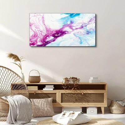 Foto auf leinwand Farbwellen in Blau und Pink