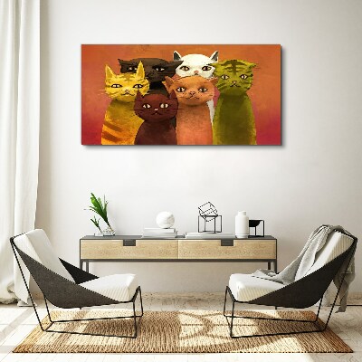 Wandbild Abstrakte Tiere Katzen
