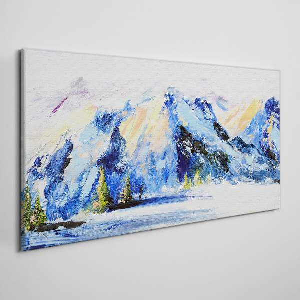Foto auf leinwand Winterliche Berglandschaft