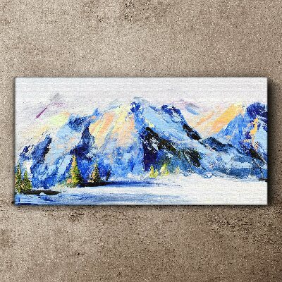 Foto auf leinwand Winterliche Berglandschaft