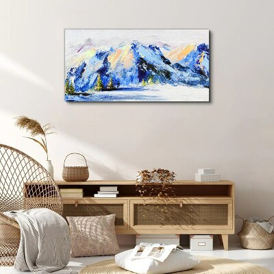 Foto auf leinwand Winterliche Berglandschaft