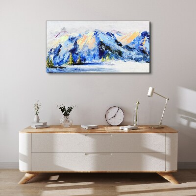 Foto auf leinwand Winterliche Berglandschaft