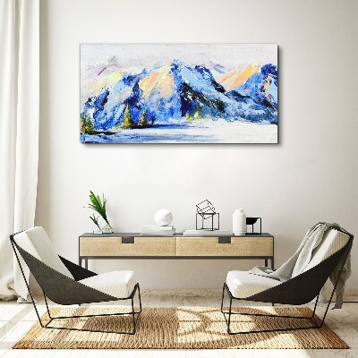 Foto auf leinwand Winterliche Berglandschaft