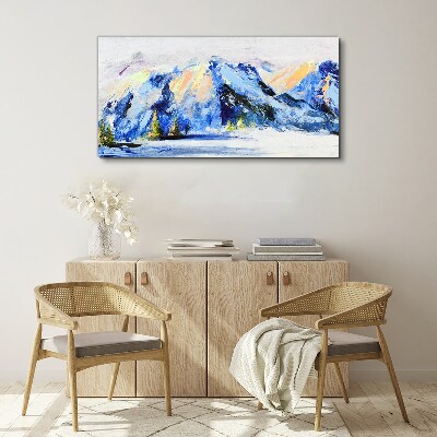 Foto auf leinwand Winterliche Berglandschaft